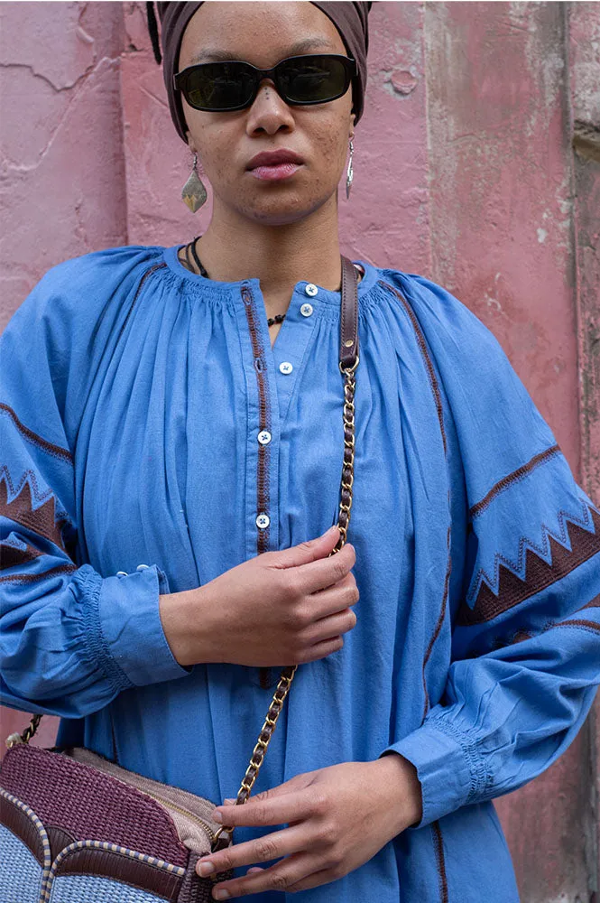 Hod Leia Lotus And Brown Midi Dress