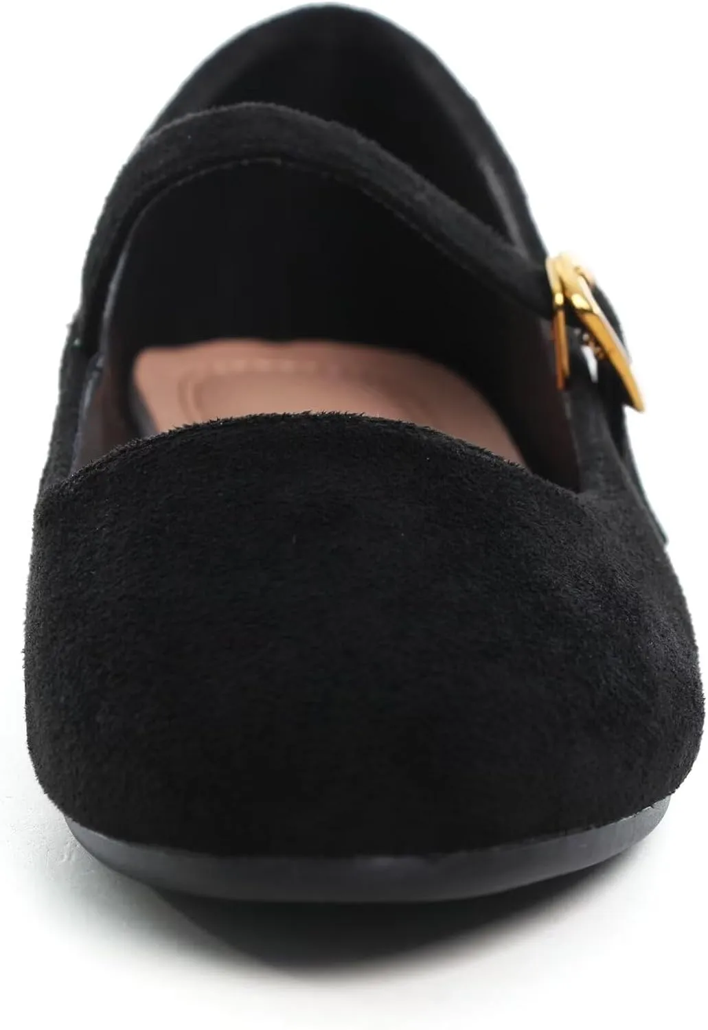 HuangTaiJi Qing Women's Fashion Mary Janes Shoes Ankle Buckle Round Toe Flats Shoes Comfort Walking Dressy Ballerina Flats