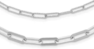JewelryWeb 925 Sterling Silver Rhodium Plated Multi layer With 2inch Extension Necklace 20 Inch Pendant-Necklace for Women
