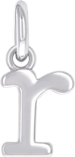 JewelryWeb 925 Sterling Silver Unisex Letter Name Personalized Monogram Initial Small Alphabet R Charm Pendant Necklace 13.5x4.6mm Wide-Pendant for Women
