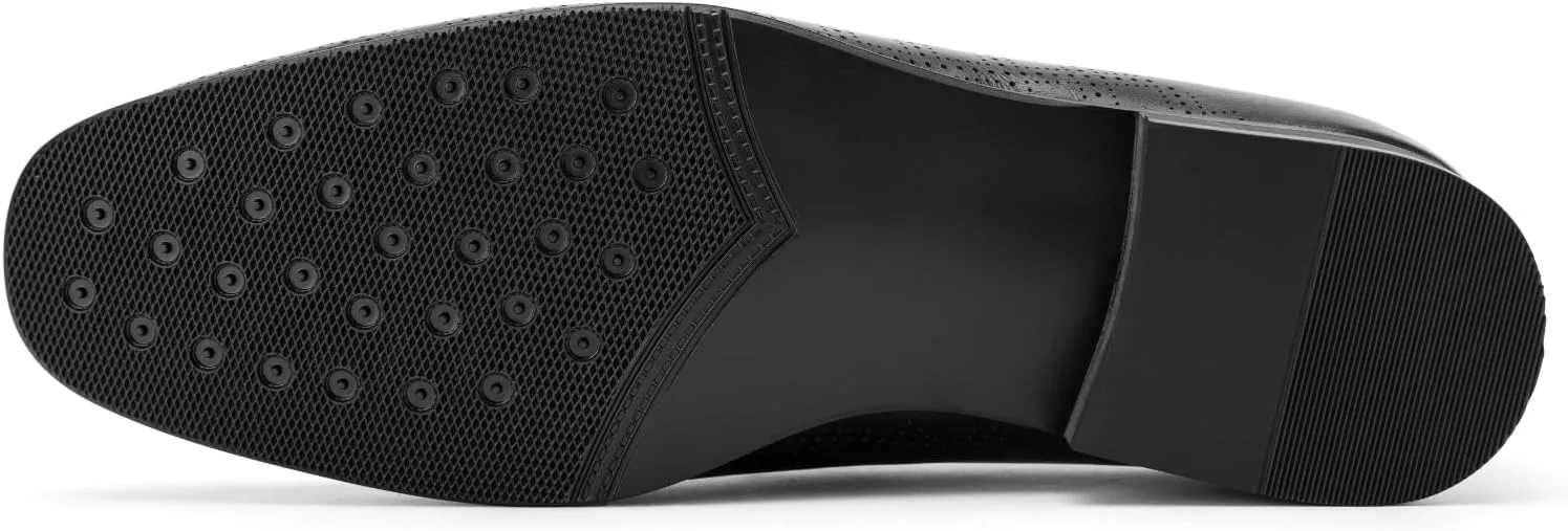 JITAI Men's Lindford Moc Toe Bit Slip-on Penny Loafer Party Shoes