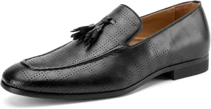 JITAI Men's Lindford Moc Toe Bit Slip-on Penny Loafer Party Shoes