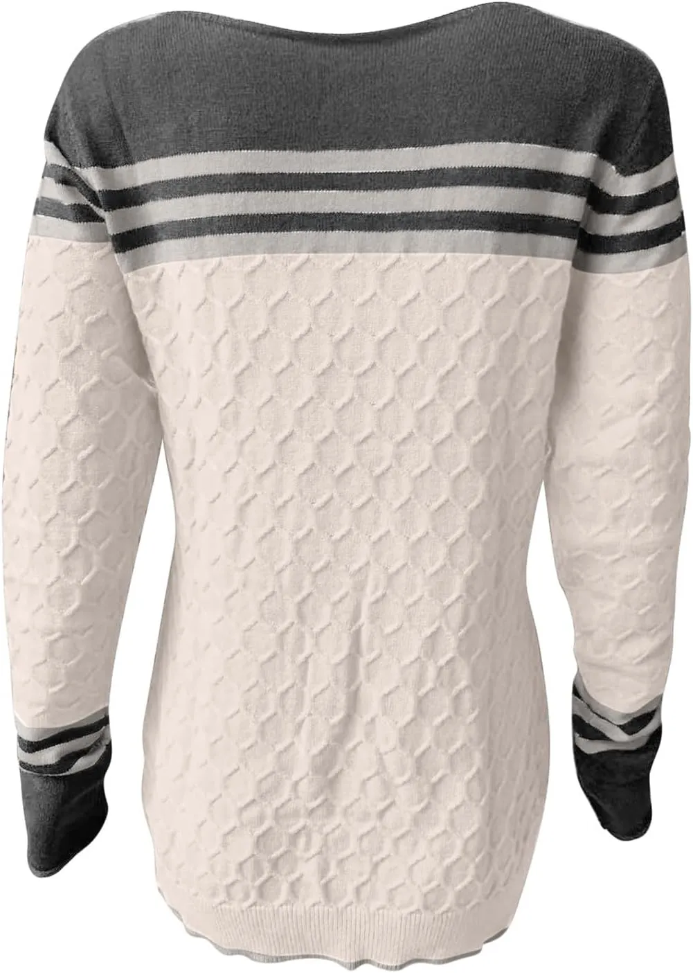 Knit Sweaters for Women Fall Winter Colorblock Pullovers Long Sleeve Crewneck Slim Fit Sweater Tops Trendy 2024