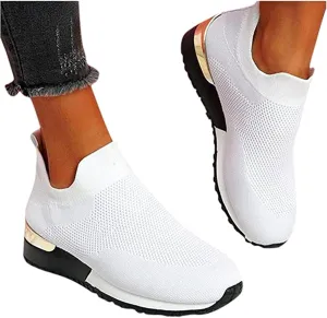 Ladmiple Gym Shoes For Women Workout Memory Foam Slip On Walking Shoes Casual Comfort Fashion Tennis Running Sneakers