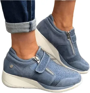 Ladmiple Shoes For Women Sneakers Trendy Walking Shoes Slip on Lady Fashion Gym Non Slip Platform Tennis Running Shoes