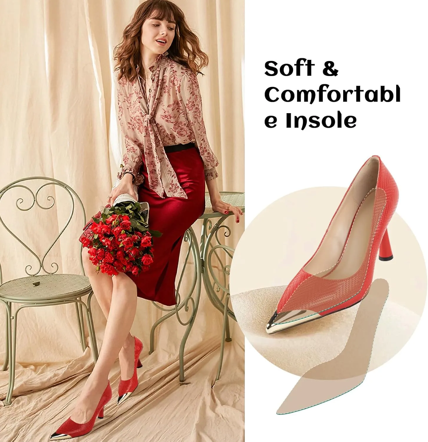 LingxiaUne Pumps for Women Pointed Toe Stiletto High Heels Ideal for Business Office Dress Weddings Fashion Events and Dance Parties Elegant Footwear for The Modern Woman