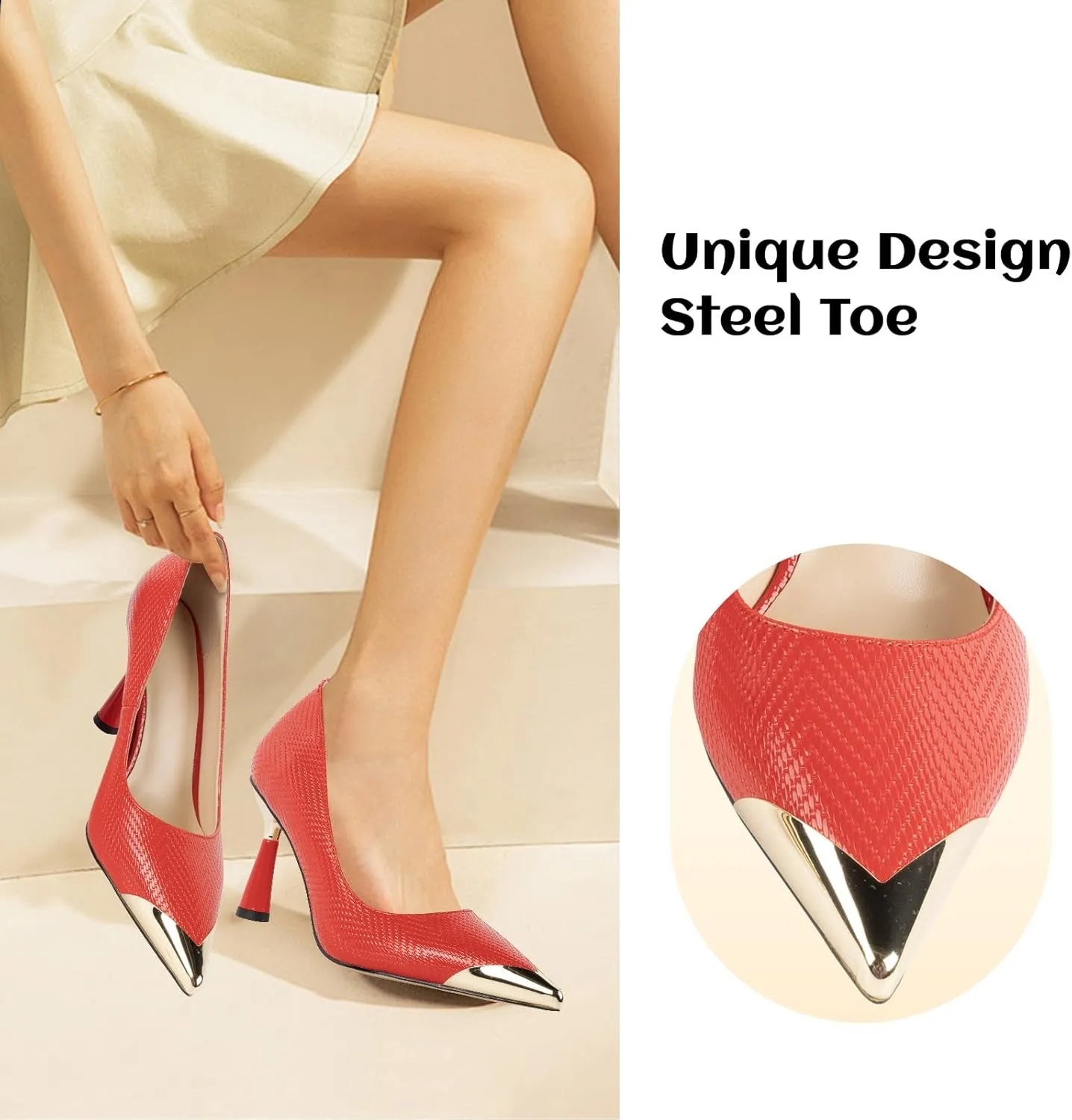 LingxiaUne Pumps for Women Pointed Toe Stiletto High Heels Ideal for Business Office Dress Weddings Fashion Events and Dance Parties Elegant Footwear for The Modern Woman