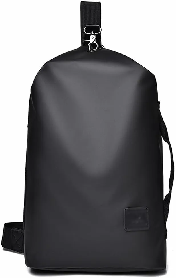 Men Sling Bag Shoulder Crossbody Backpack with Adjustable Strap Waterproof Chest Bag with(E)