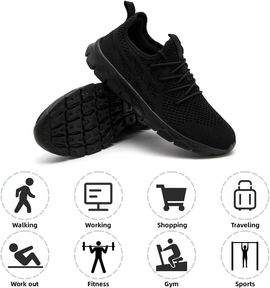 Men Slip On Running Sneakers Tennis Lightweight Non-Slip Athletic Shoes Cushioned Comfort for Walking Gym Fitness & Daily Training Leisure Sports