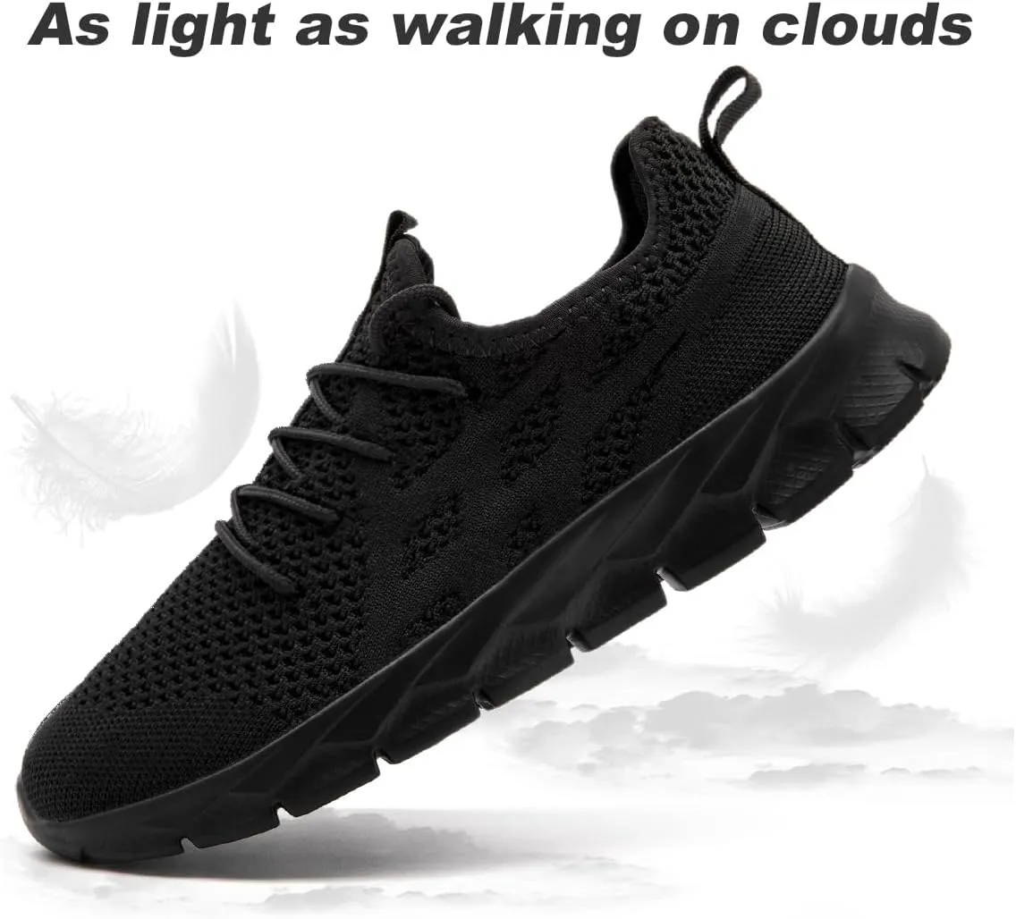 Men Slip On Running Sneakers Tennis Lightweight Non-Slip Athletic Shoes Cushioned Comfort for Walking Gym Fitness & Daily Training Leisure Sports