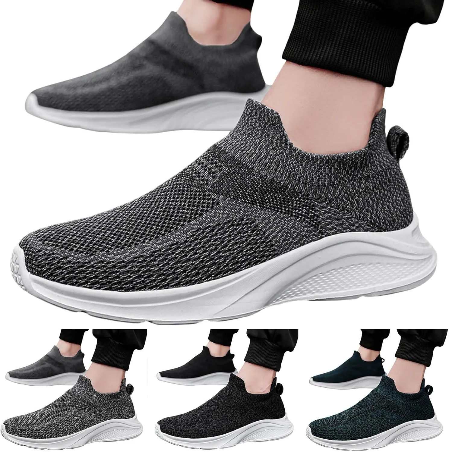 Mens Athletic Shoes Men's Fashion Sneakers Slip on Shoe for Men Tennis Shoe for Men Breathable Casual Sneaker