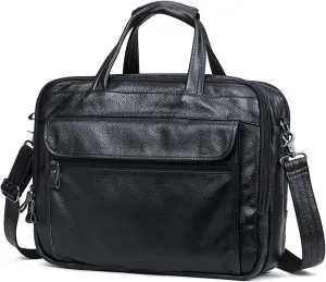 Men's business vintage handbag,Expandable Large Capacity Business Travel Bag