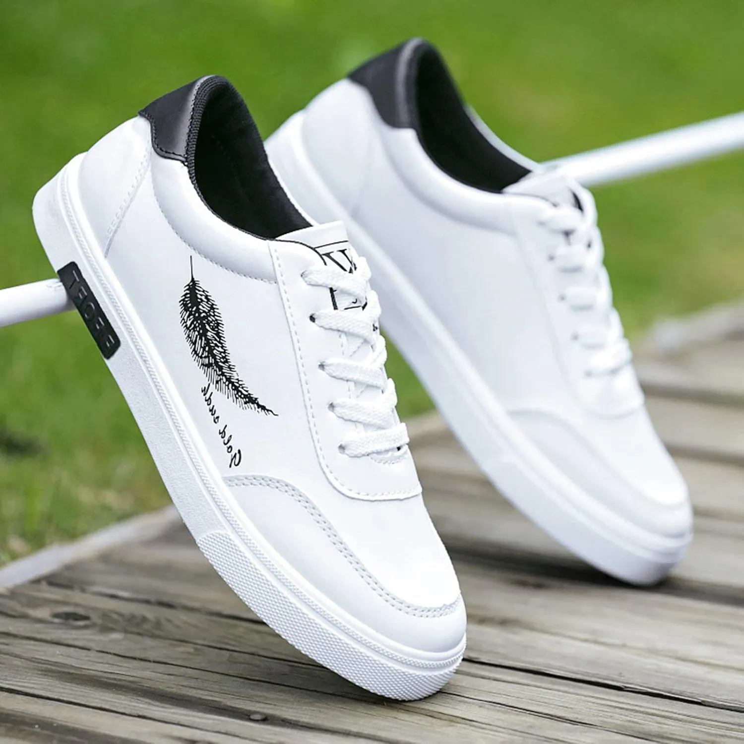 Mens Casual Sports Sneaker,Waterproof Non-Slip Flat Skate Shoes for Running Walking Hiking,Men's Fashion Shoes with Durable Sole Low Top Daily Work Shoe,Comfy Walking Footwear Men