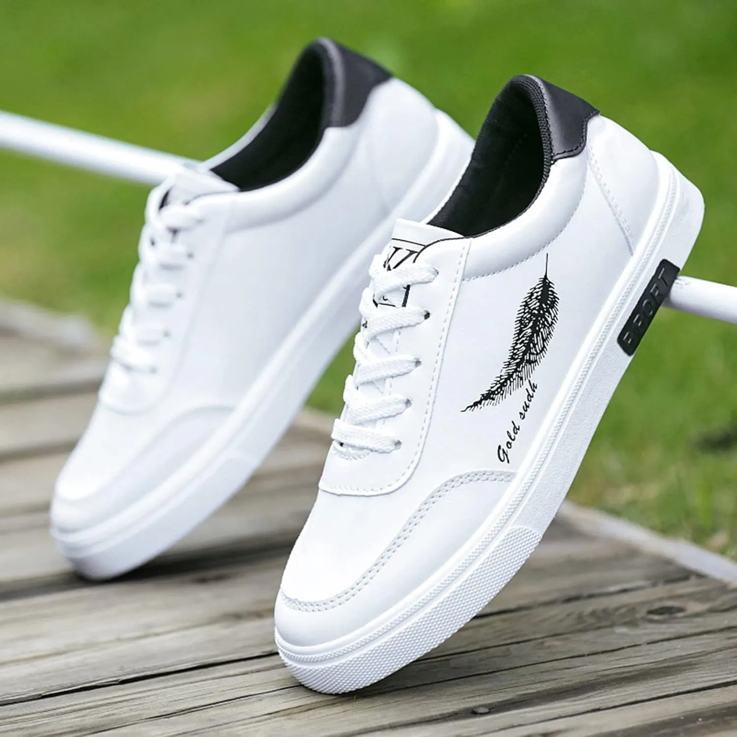 Mens Casual Sports Sneaker,Waterproof Non-Slip Flat Skate Shoes for Running Walking Hiking,Men's Fashion Shoes with Durable Sole Low Top Daily Work Shoe,Comfy Walking Footwear Men