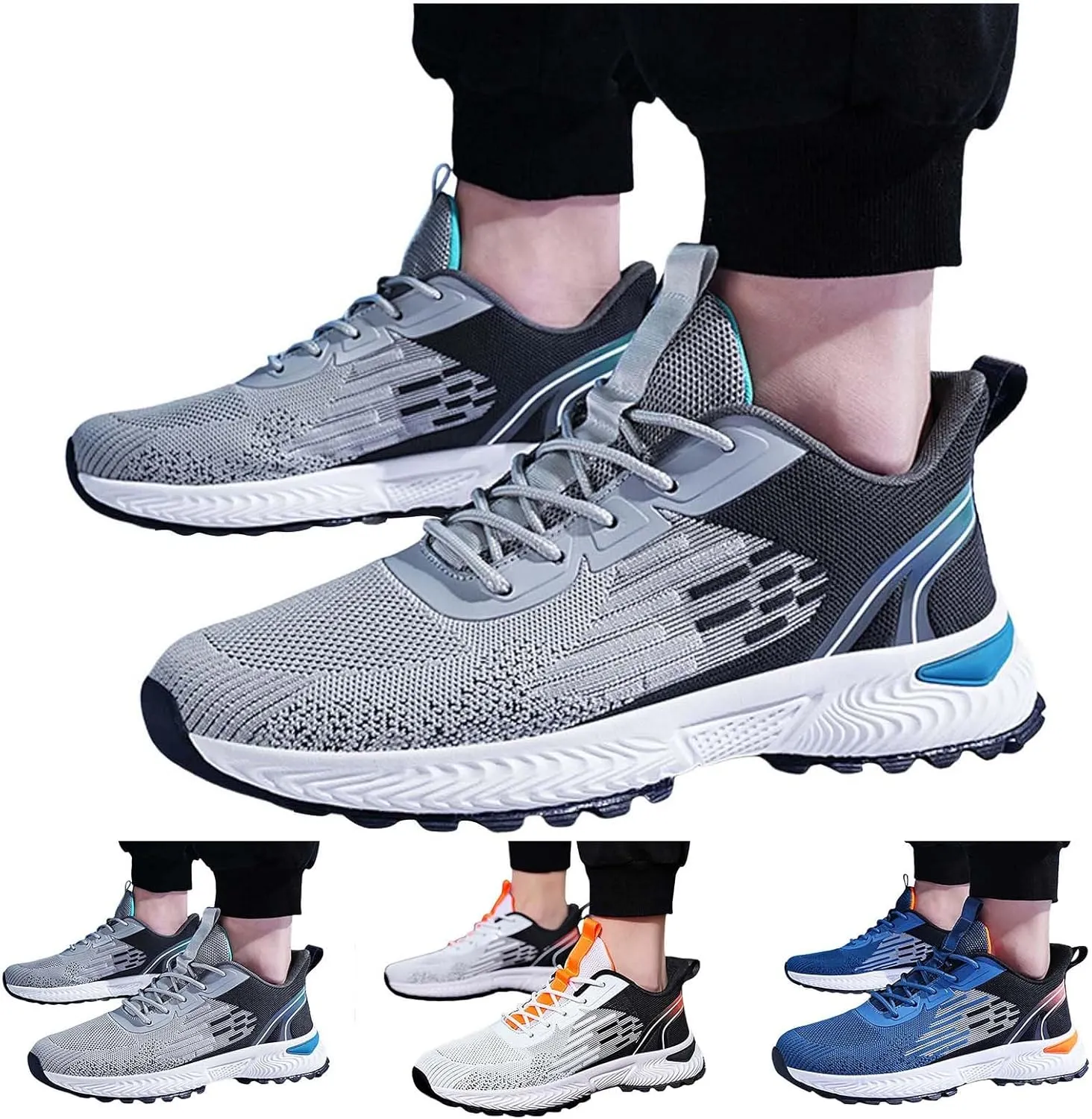 Men's Fashion Sneakers Men's Shoes Tennis Shoe for Men Slip on Shoe for Men Mesh Running Trail Sneaker