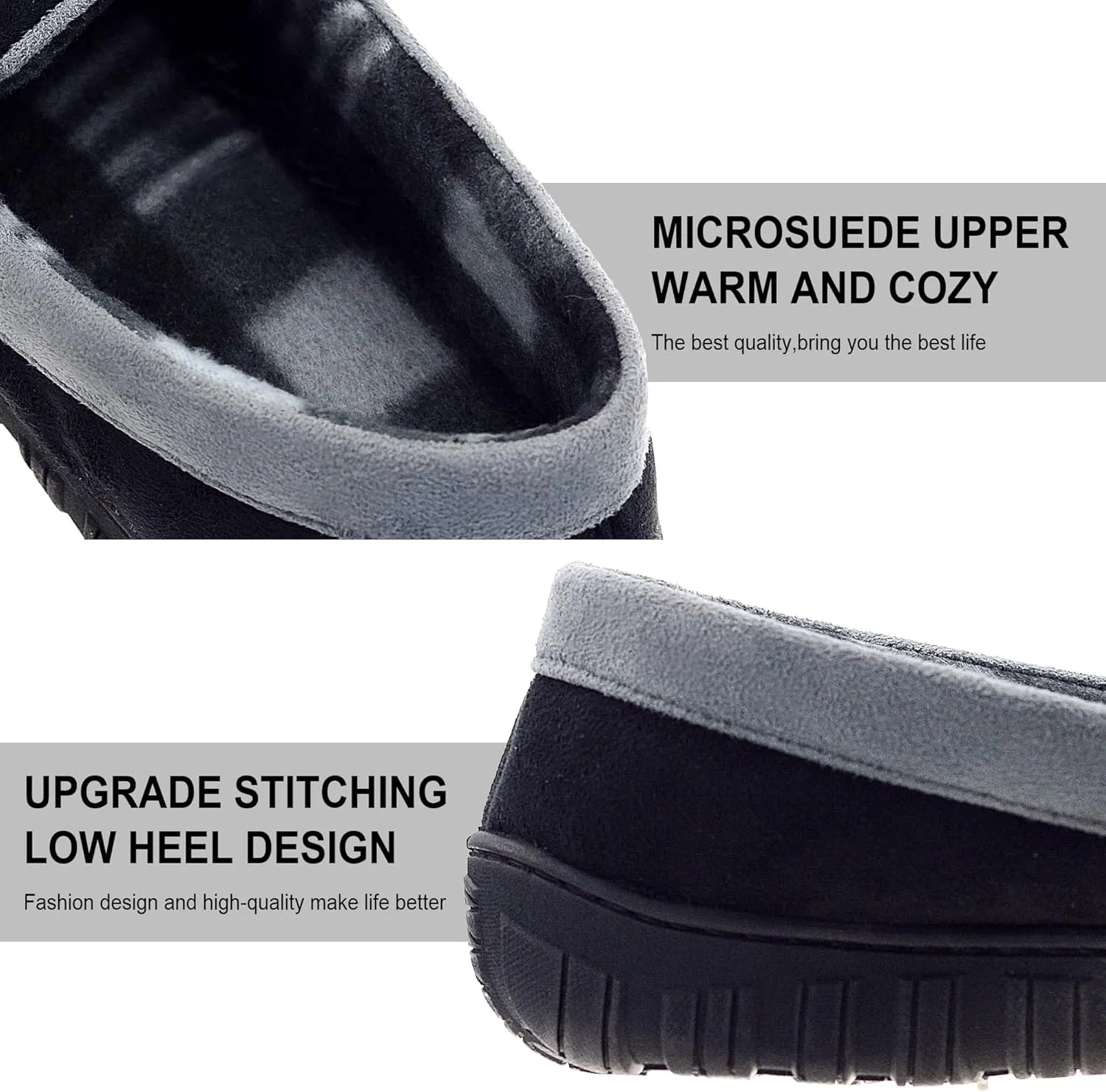 Mens Slippers Moccasins for Men Breathable Memory Foam House Shoes Indoor Outdoor