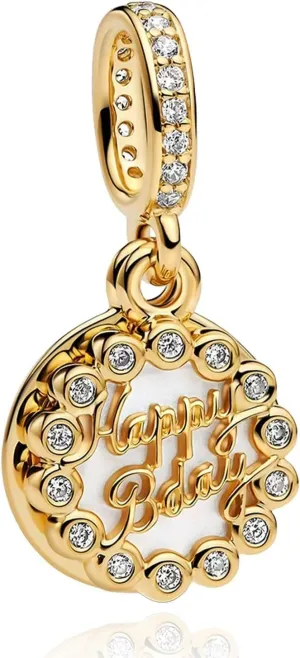 Mom Love Charms for Bracelets Family Gold Beads Dangle Pendants Mother's Day Present for Women