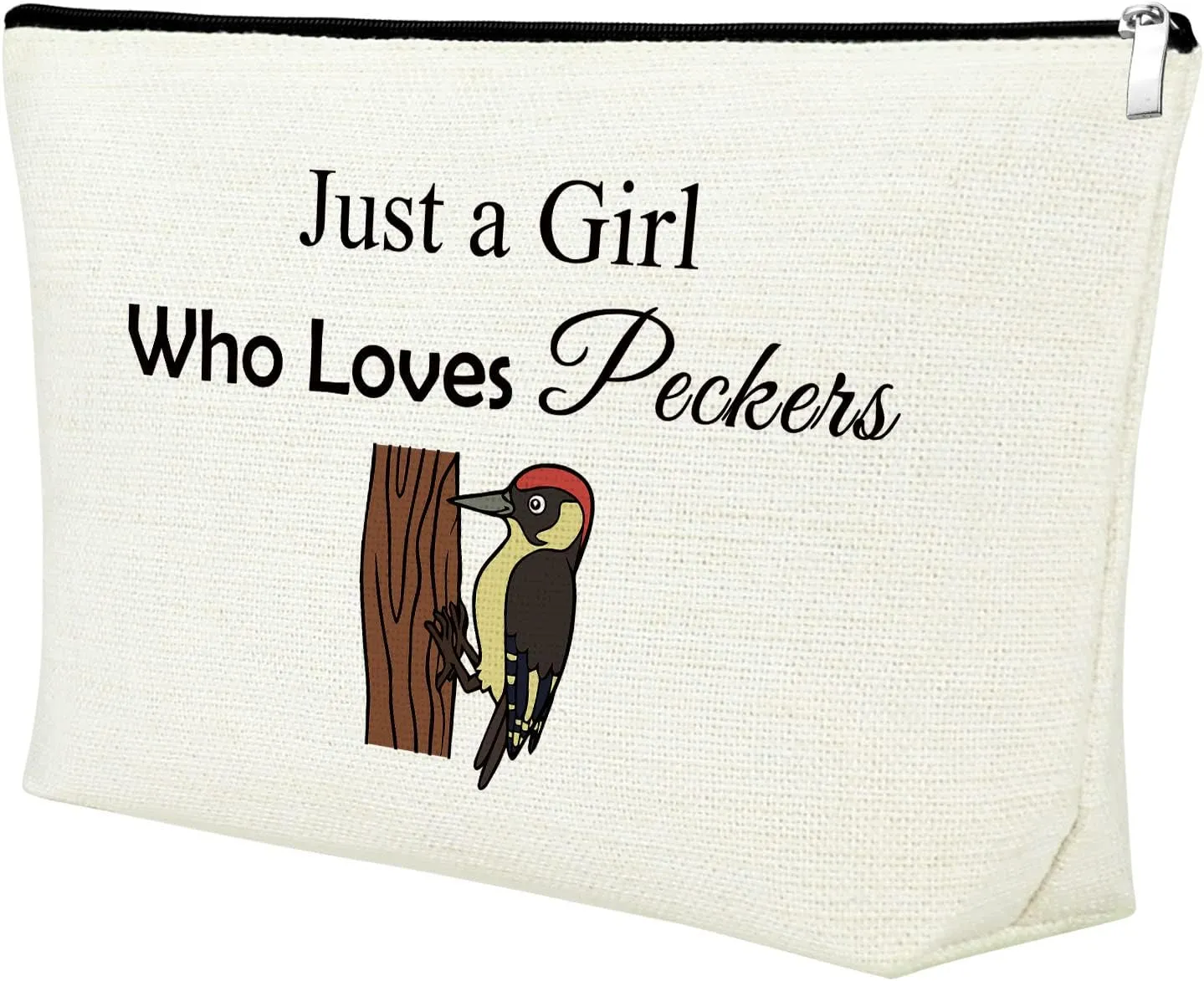 Mxrymvu Woodpecker Lover Gift Makeup Bag Bird Lovers Gift for Women Cosmetic Bag Bird Watcher Ornithologist Gifts Christmas Graduation Birthday Present for Friend Travel Pouch