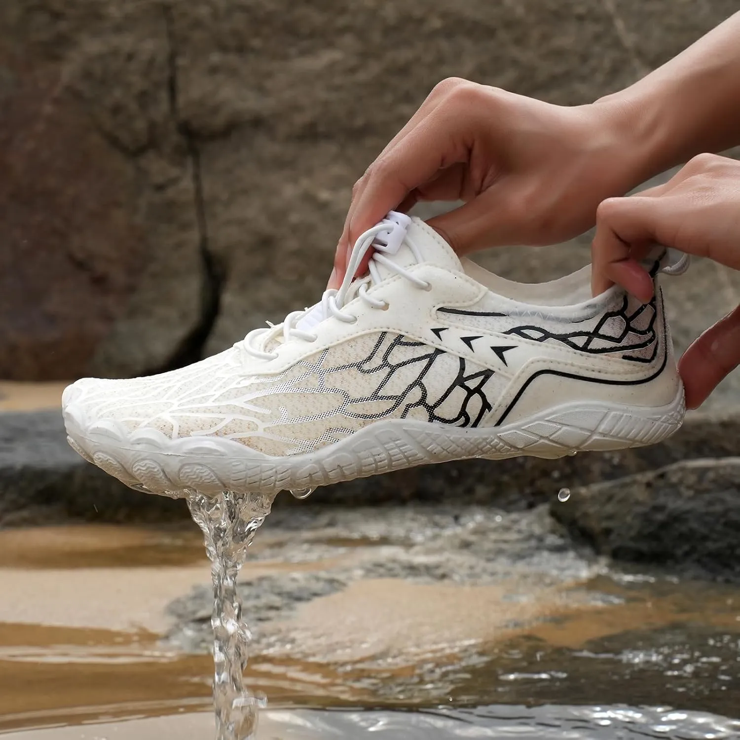 Non-Slip Barefoot Shoes Unisex, Quick Dry Waterproof Trail Running Footwear, Minimalist Zero Drop Beach Water Shoes, Outdoor Athletic Hiking Footwear with Wide Toe Box