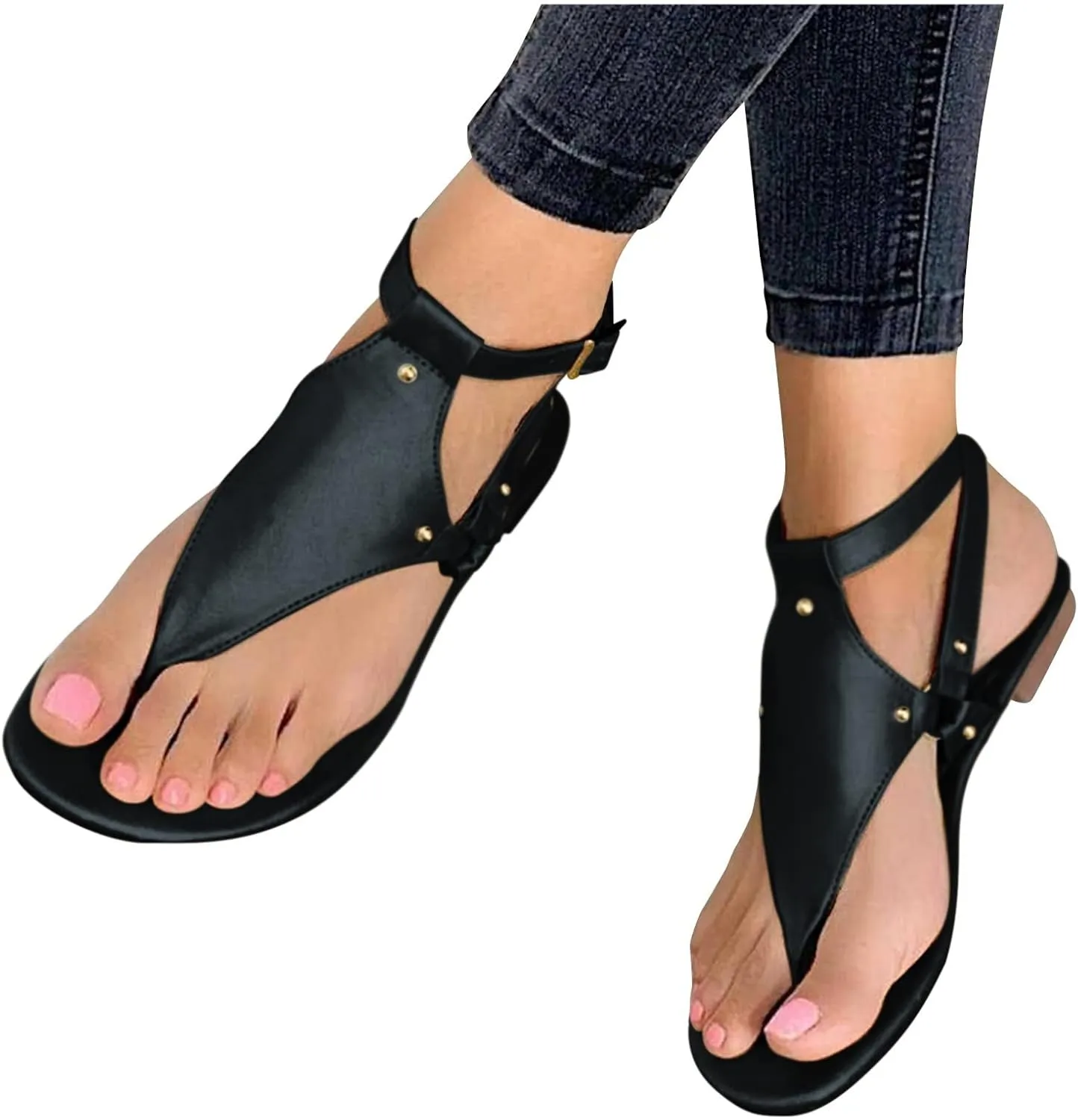 Orthopedic Sandals for Women, Women's Orthopedic Arch Support Sandals Casual Flat Sandals Comfortable Thong T-Strap Orthotic