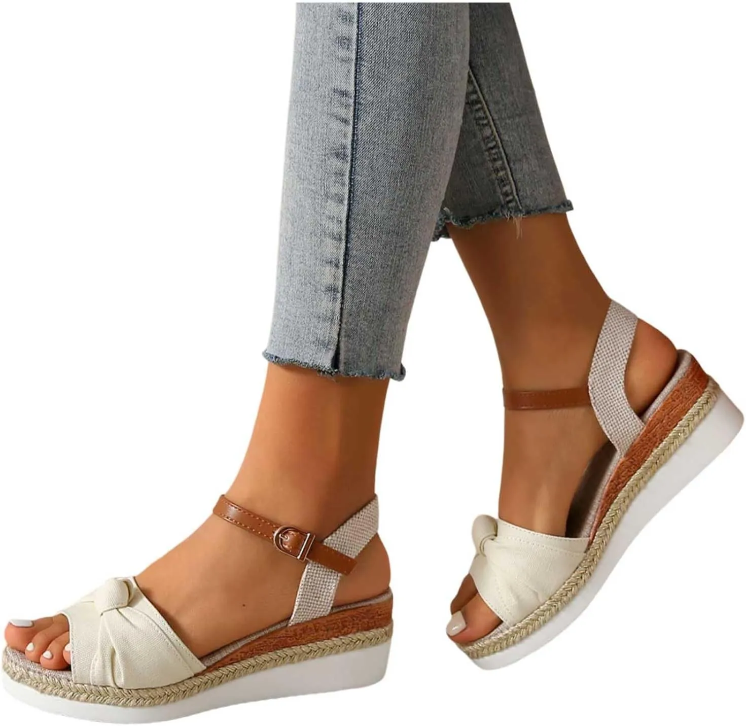 Orthopedic Wedge Sandals for Women 2024 Summer Dressy Open Toe Ankle Strap Platform Sandals Comfortable Wedges Sandals Shoes