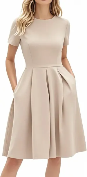 oxiuly Summer Dresses for Women 2024 Party Church Bridesmaid Graduation Dress with Pockets S253