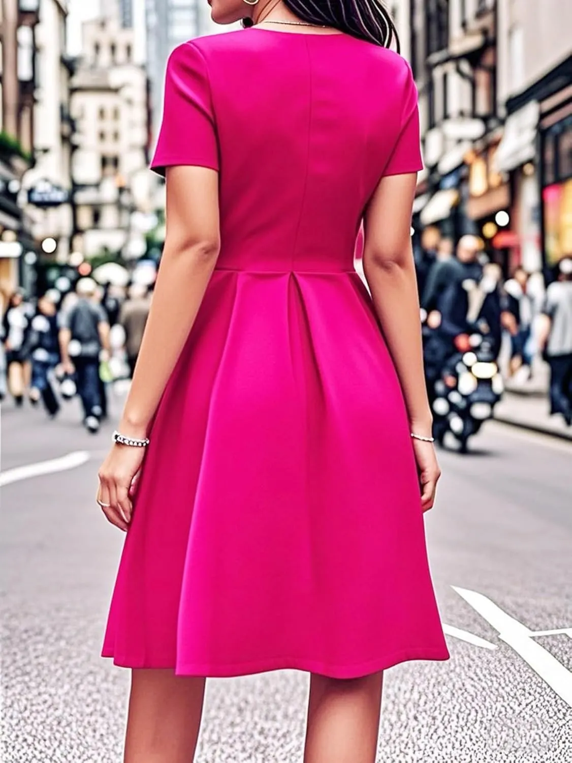 oxiuly Summer Dresses for Women 2024 Party Church Bridesmaid Graduation Dress with Pockets S253