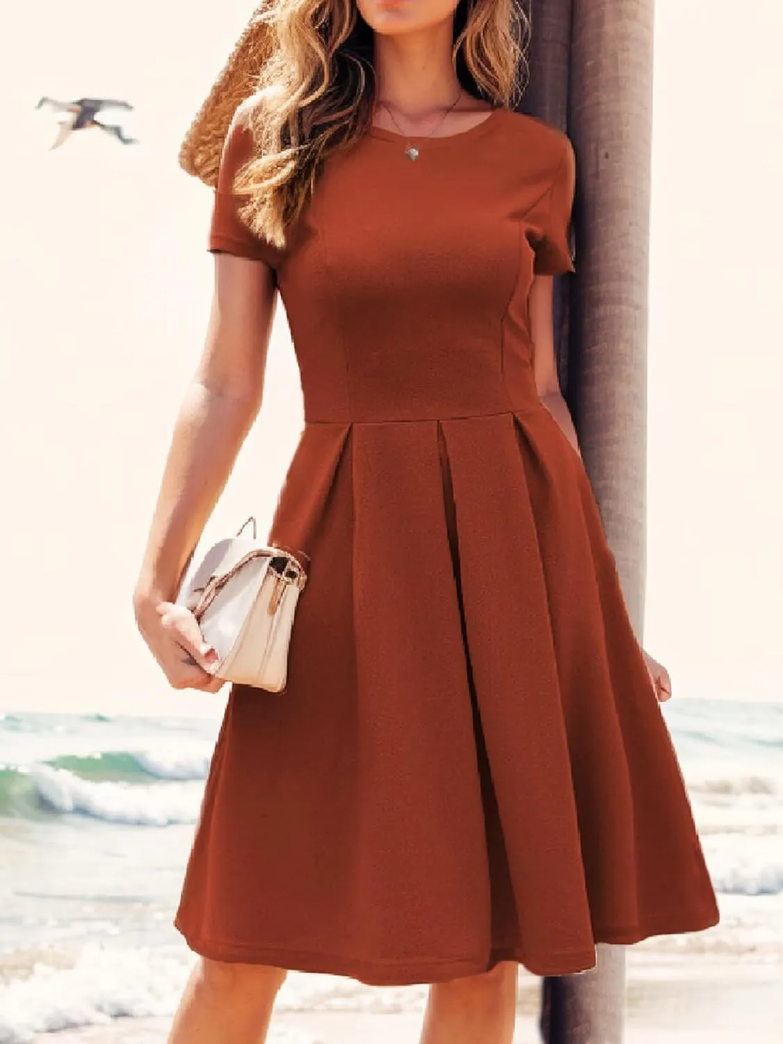 oxiuly Summer Dresses for Women 2024 Party Church Bridesmaid Graduation Dress with Pockets S253