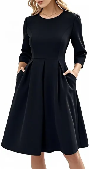 oxiuly Summer Dresses for Women 2024 Party Church Bridesmaid Graduation Dress with Pockets S253