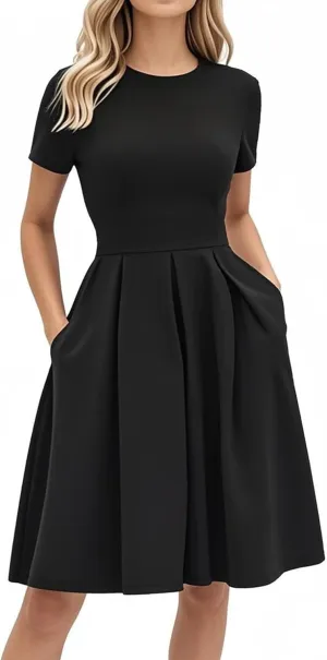 oxiuly Summer Dresses for Women 2024 Party Church Bridesmaid Graduation Dress with Pockets S253