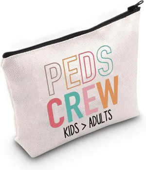 Peds Crew Pediatric Nurse Bag - Zipper Bag for Makeup, Gifts & More