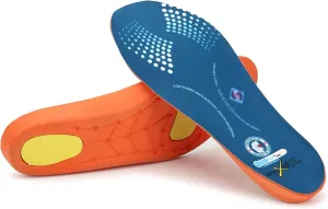 ROCKROOSTER Shock Absorbing Sport Athletic Insoles for Men & Women Shoe Inserts, Comfort, Arch Support, Fast Drying, Ideal for Sneakers Running Training Hiking Shoes & Boots, Pain Relief (RC920-XL)