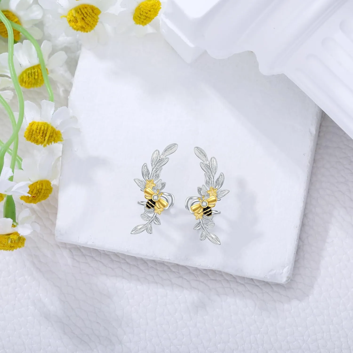 Rose/Dragonfly/Butterfly Ear Cuffs for Non Pierced Ears 925 Sterling Silver Earrings Cuffs Cartilage Cuffs Christmas Jewelry Gifts for Women