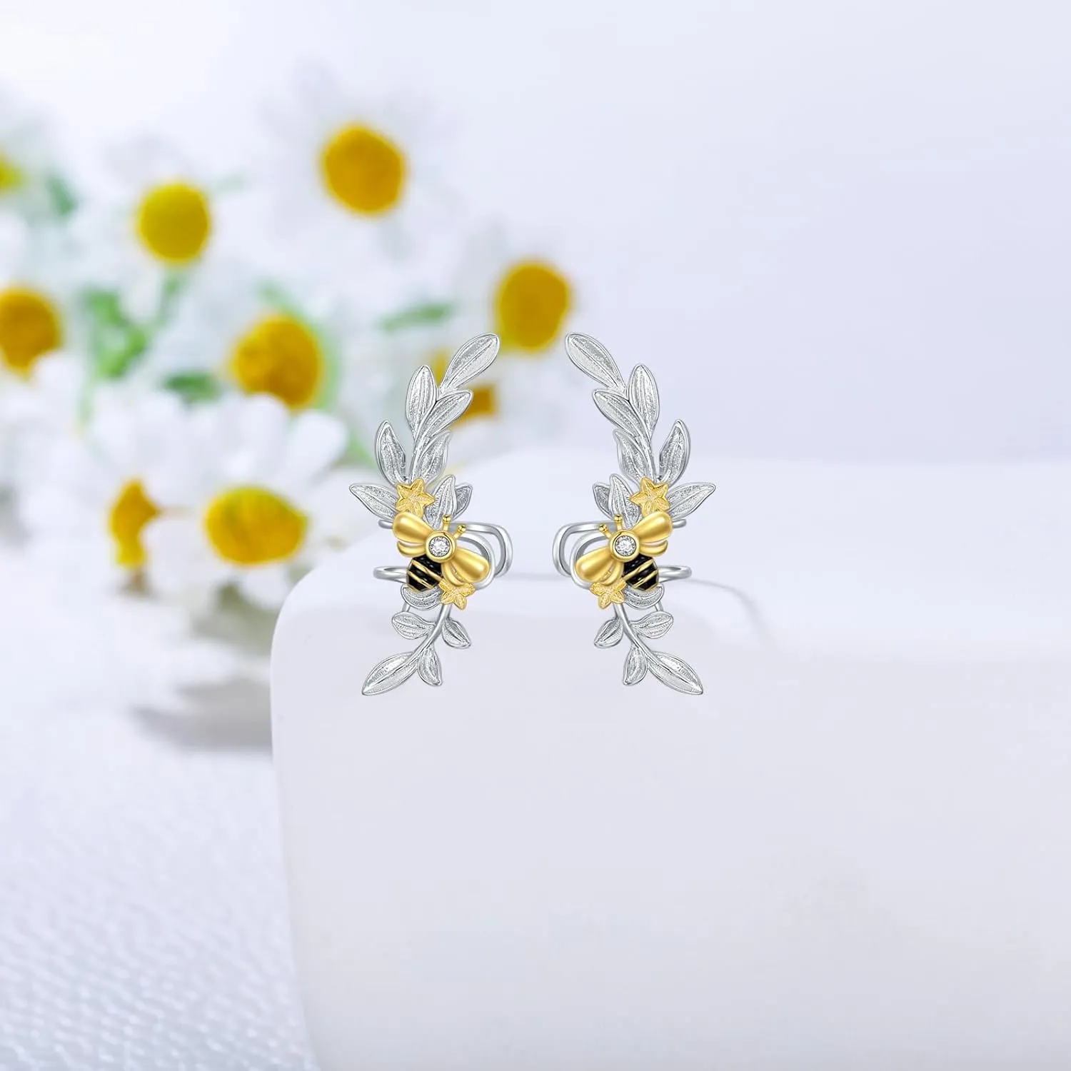 Rose/Dragonfly/Butterfly Ear Cuffs for Non Pierced Ears 925 Sterling Silver Earrings Cuffs Cartilage Cuffs Christmas Jewelry Gifts for Women