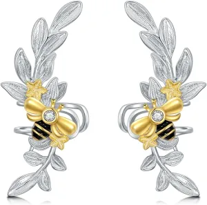 Rose/Dragonfly/Butterfly Ear Cuffs for Non Pierced Ears 925 Sterling Silver Earrings Cuffs Cartilage Cuffs Christmas Jewelry Gifts for Women