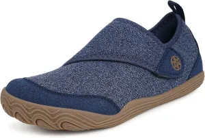 Sisttke Womens Mens Barefoot Slippers Wide Diabetic Shoes with Arch Support Orthopedic Adjustable Walking Slipper Arthritis Edema Swollen House Shoes Indoor Outdoor