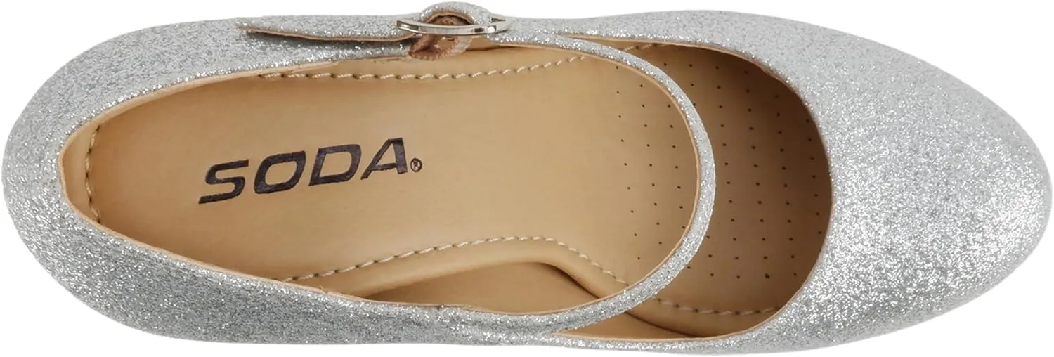 Soda Ayden ~ Women Mary Jane Ankle Strap Cushion High Heel Pump Shoe