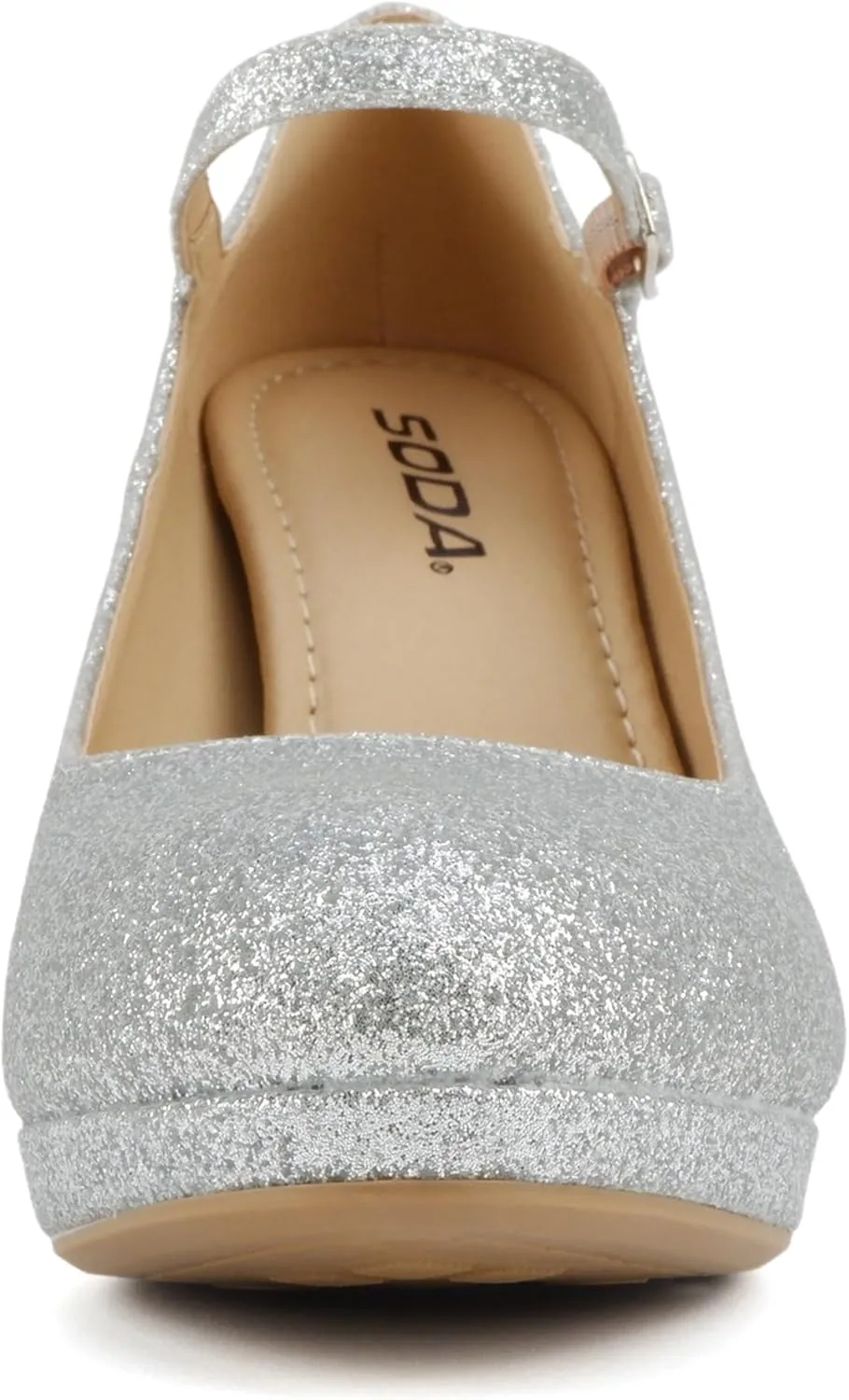 Soda Ayden ~ Women Mary Jane Ankle Strap Cushion High Heel Pump Shoe