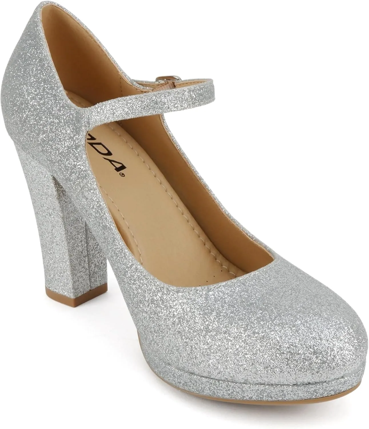 Soda Ayden ~ Women Mary Jane Ankle Strap Cushion High Heel Pump Shoe