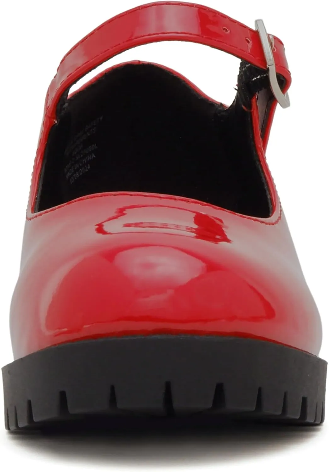 Soda Boxer-2 Kids/Children/Girls Fashion Mary Jane Style Rounded Chunky Block Lug Sole Heel with Adjustable Strap