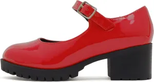 Soda Boxer-2 Kids/Children/Girls Fashion Mary Jane Style Rounded Chunky Block Lug Sole Heel with Adjustable Strap