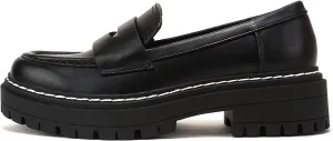 Soda Eureka ~ Women Slip On Platform Penny Loafer Lug Sole with Stitched Detail