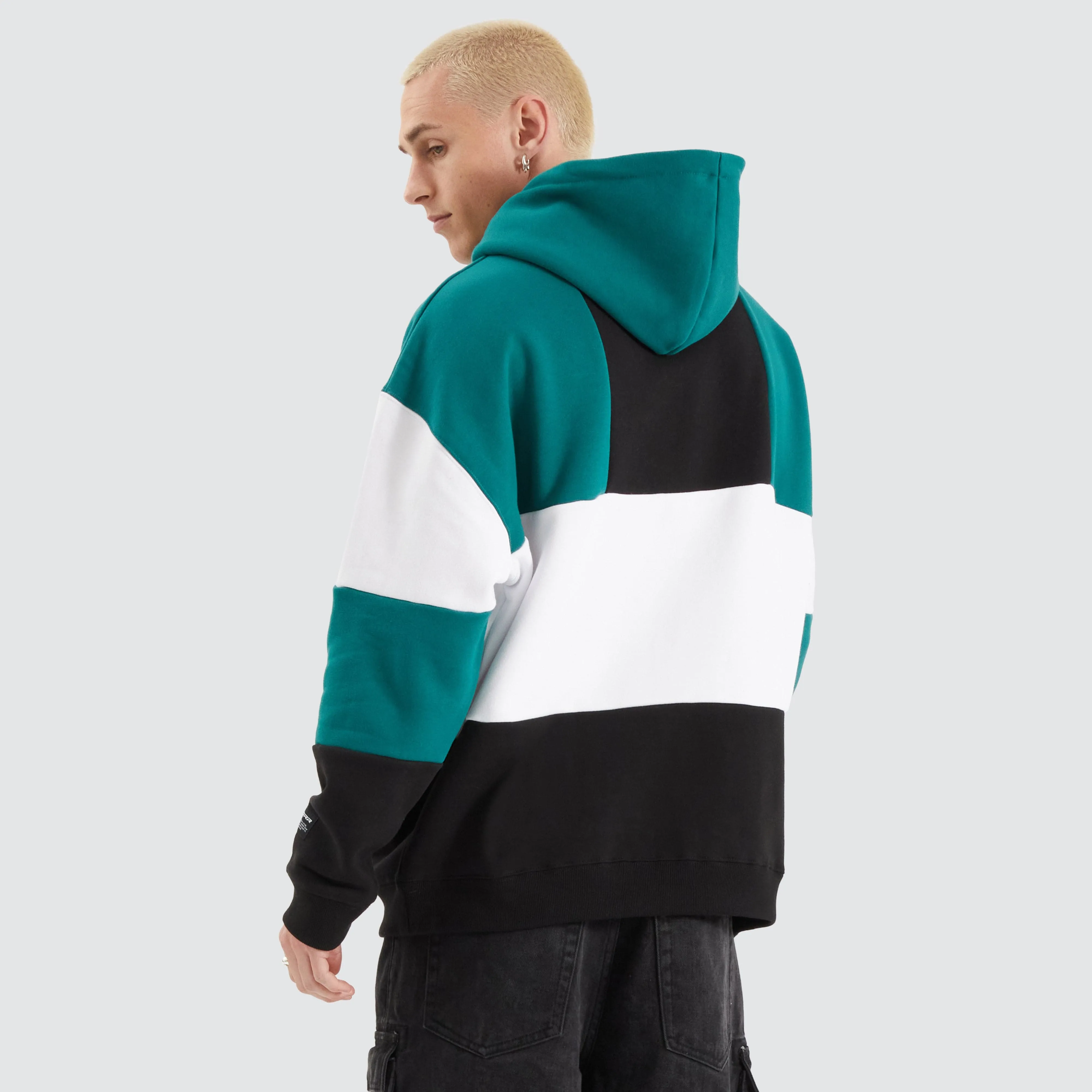 Solitude Panel Hood Sweat Black/ Teal