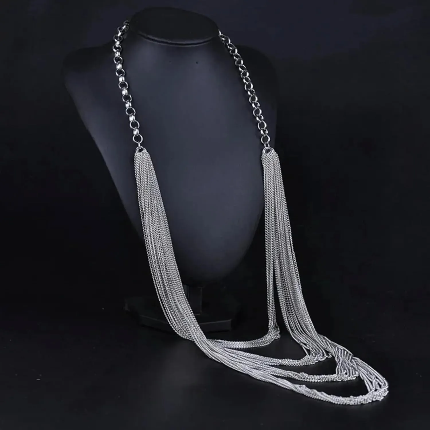 Stacking Layering Necklaces - Sweater Chain Necklace Women Multi-layer Beaded Vintage Long Necklaces & Pendants Jewelry Accessories