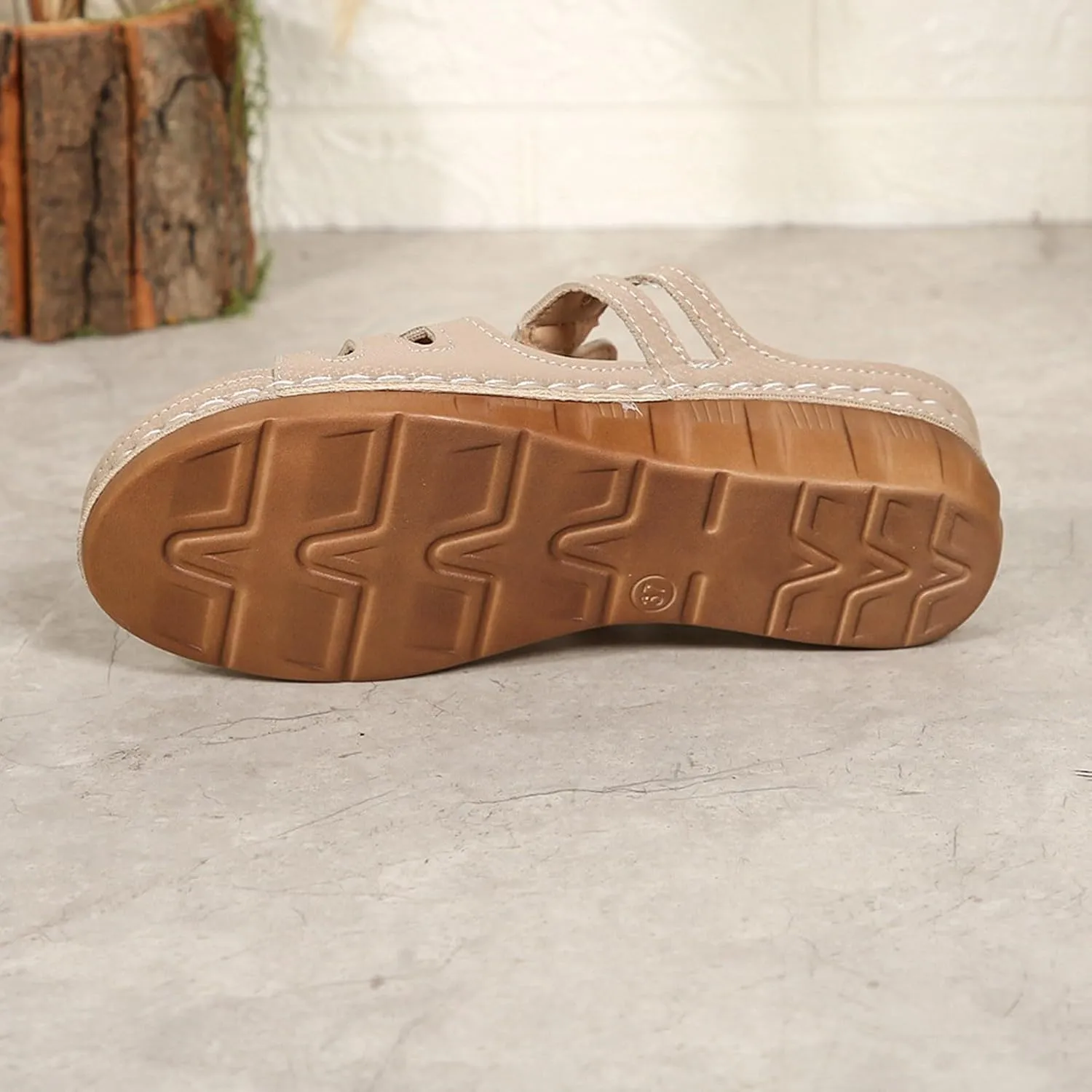 SuanlaTDS Platform Sandals for Women Wedge Comfortable Orthopedic Shoes Dressy Summer Casual Outdoor Walking Flat Slip On Open Toe Wedges Low Heels Slide Sandals with Arch Support