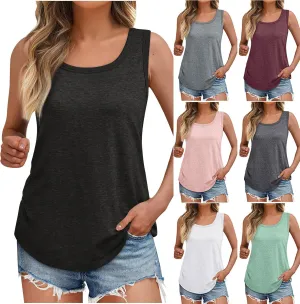 Summer Tank Tops for Women 2025 Tees Loose Fit Trendy Flowy Sleeveless Casual Basic Shirts Teen Girls Vacation Blouse