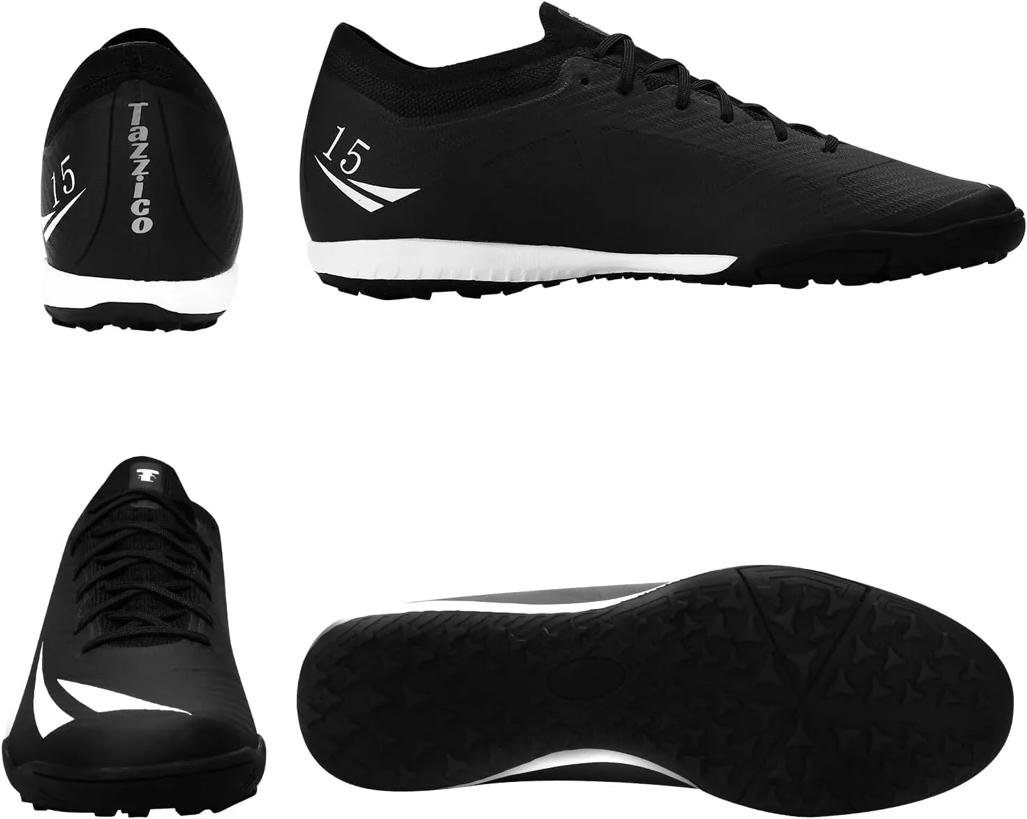 Tazzico Mens Soccer Cleats Womens Indoor TF Soccer Shoes Big Kids Boys FG Football Boots Professional Training Turf Football Cleats Big Girls Youth CR7 Soccer Shoes