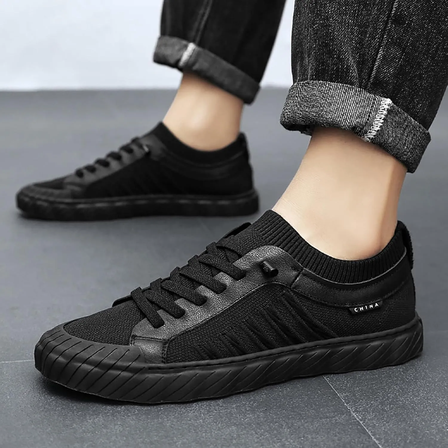 Tennis Shoes Men White Tennis Shoes Men Non Slip Running Lightweight Workout New Sneakers for Men's Comfortable Walking Comfortable for Black Barefoot