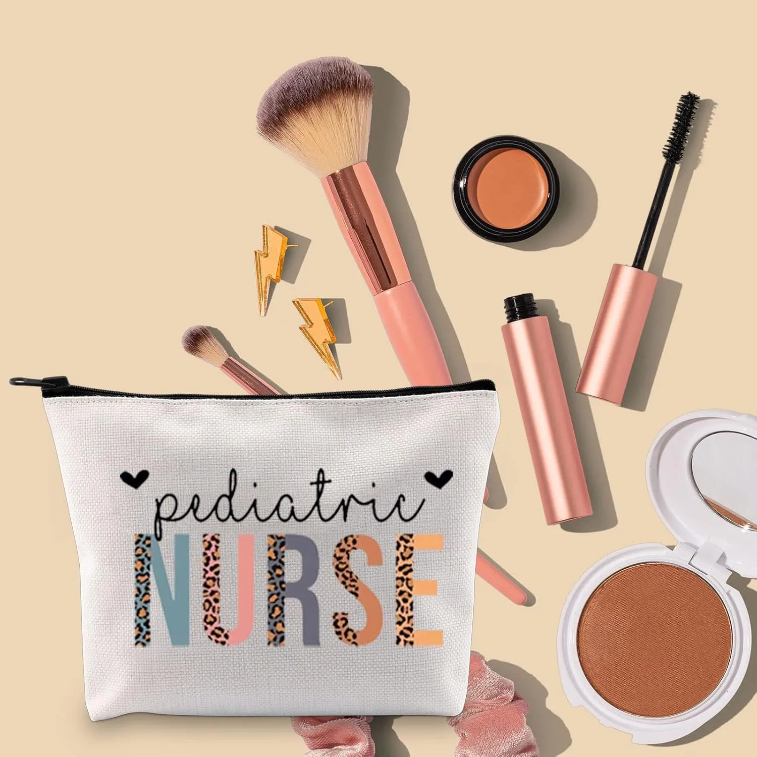 TOBGBE RN Gift Registered Nurse Zipper Pouch Bag