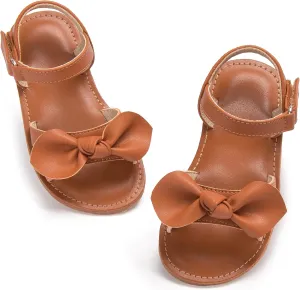 Toddler Girl Sandals - Flower Girl Dress Shoes Open Toe Little Kid Summer Flats